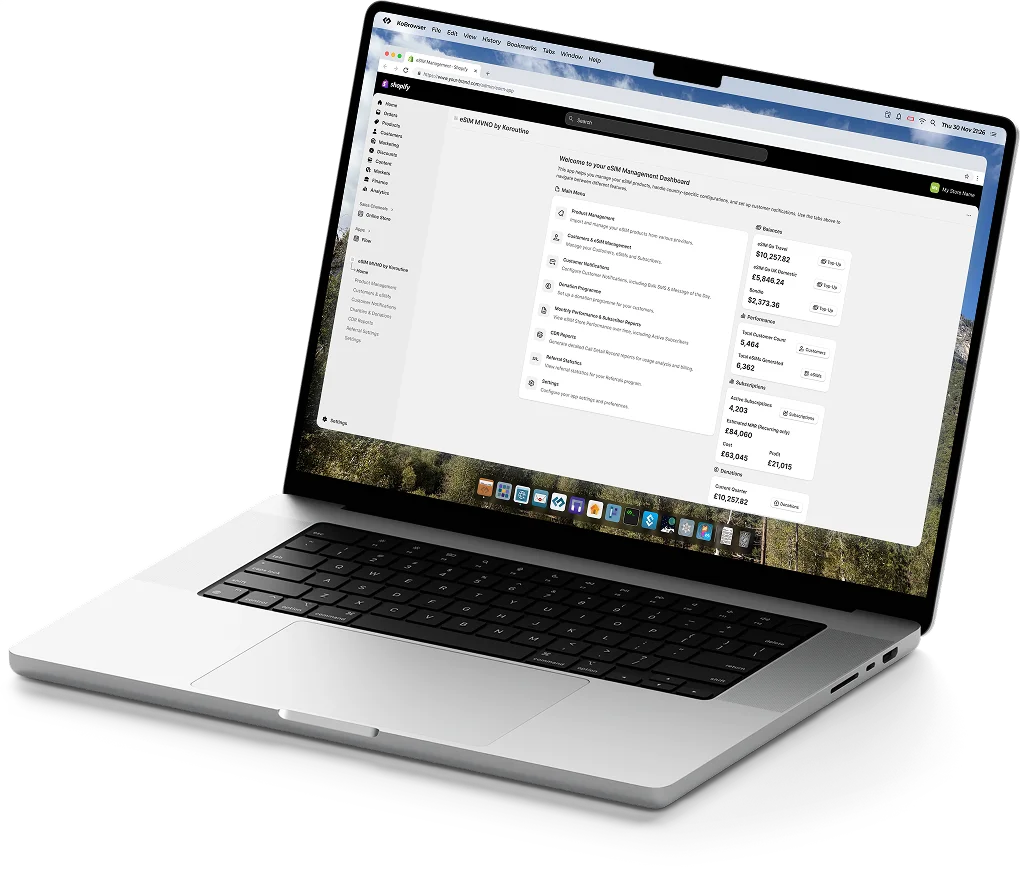 eSIM Management Dashboard